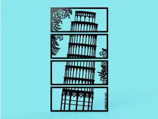 Remarkable Landmark Building Silhouette Art Wall Frame