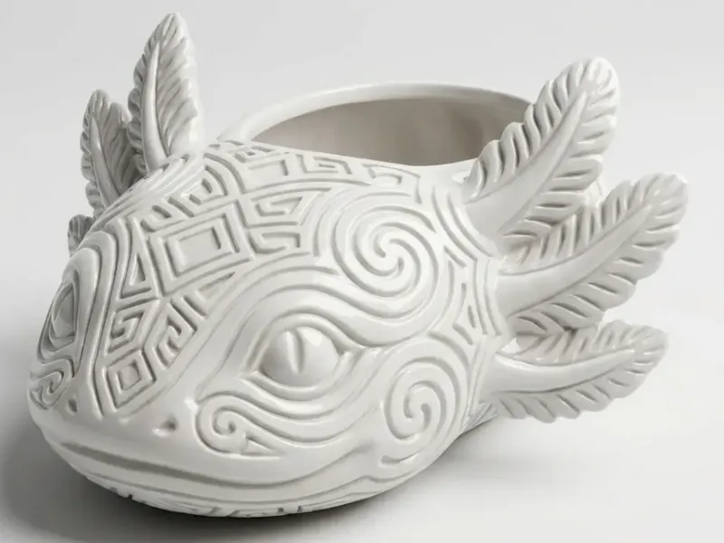 Axolotl - Kopf, Hexa Design - Behälter - Blumentopf