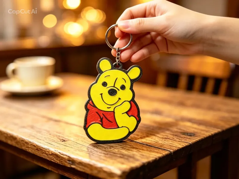 Chaveiro do Ursinho Pooh - Modelo de Impressão 3D