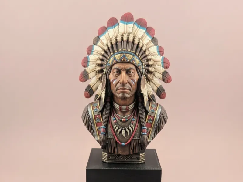 Busto de Chefe Nativo Americano