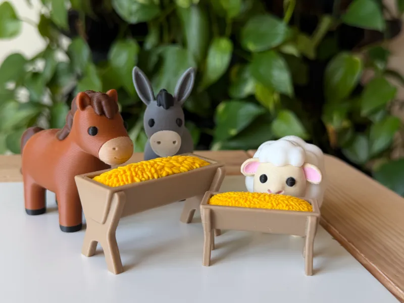 Grain-Filled Animal Feeder