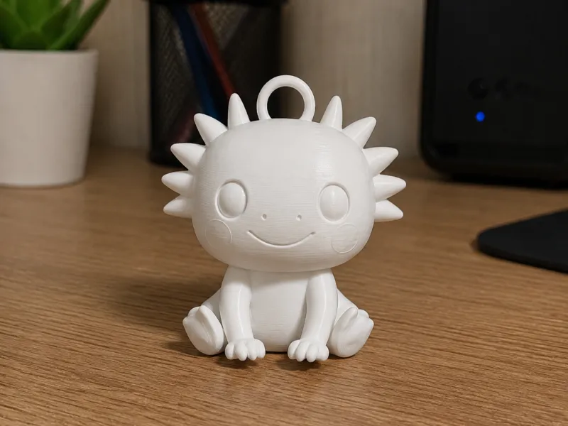 Axolotl Keychain Chibi Style