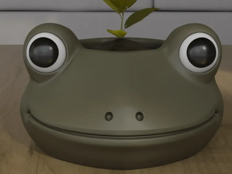 Cute Frog Planter and Desk Organizer STL 3D Model