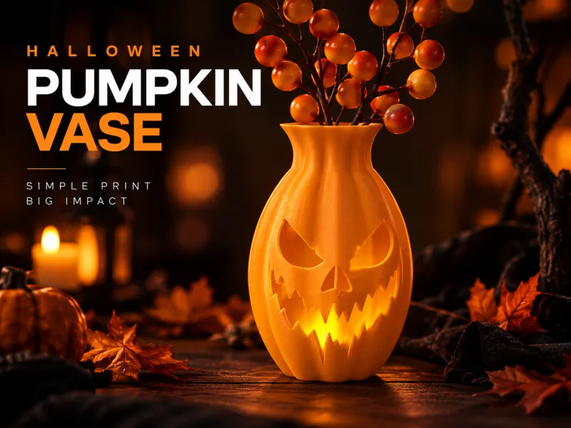 Gruselige Kürbisvase | Halloween Jack O' Lantern Deko