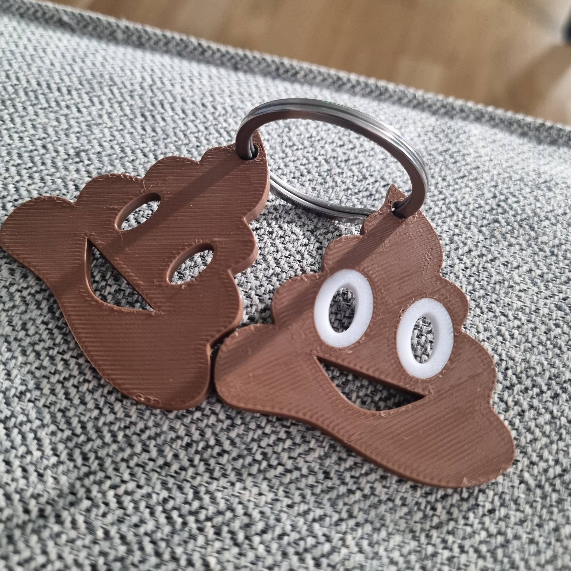 Poop Emoji Keychain