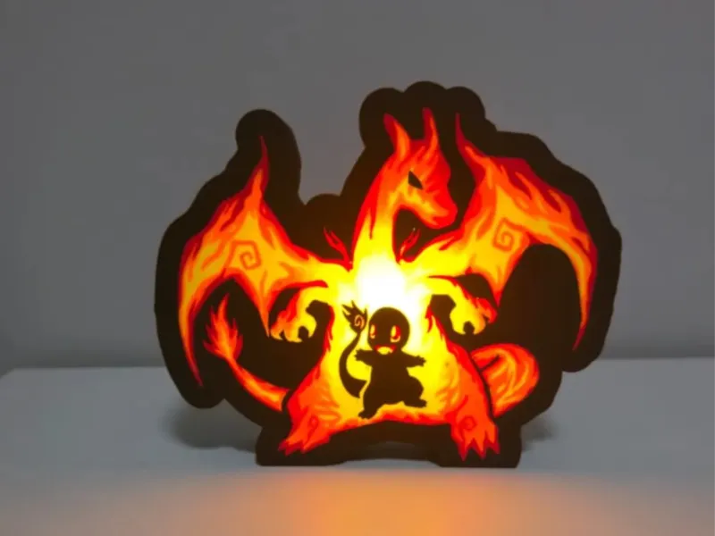 Charmander und Charizard Pokémon Lichtbox 🐲