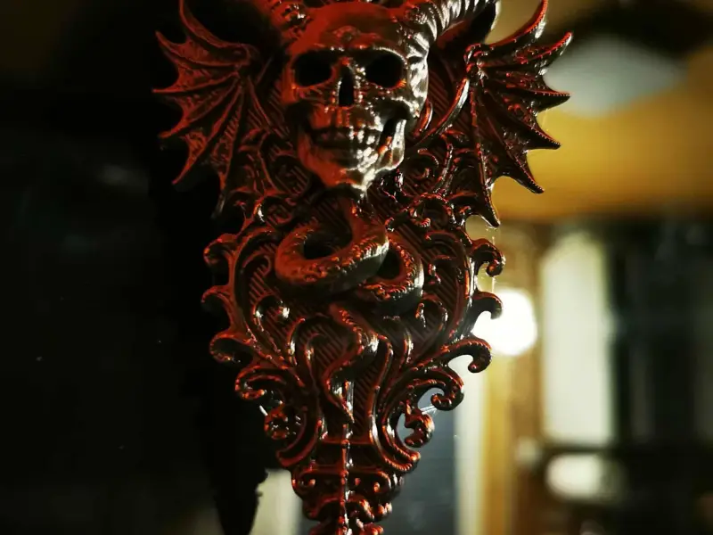 Merry gothmas, a christmas ornament for fellow headbangers