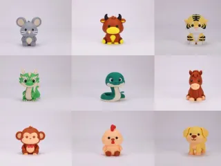 Q-version 12 Chinese Zodiac Signs