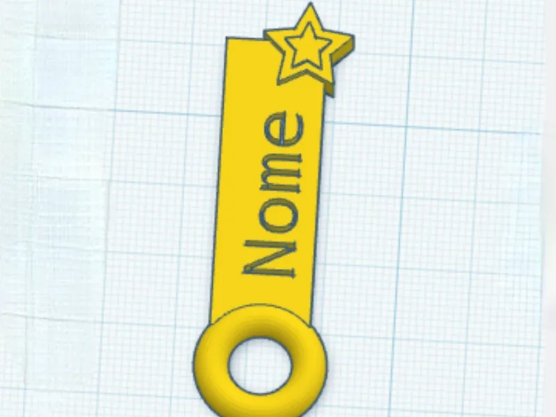 Chaveiro nome e estrelas