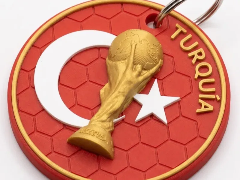 Türkiye world cup anahtarlık