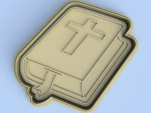bible with cross cookie cutter - biblia