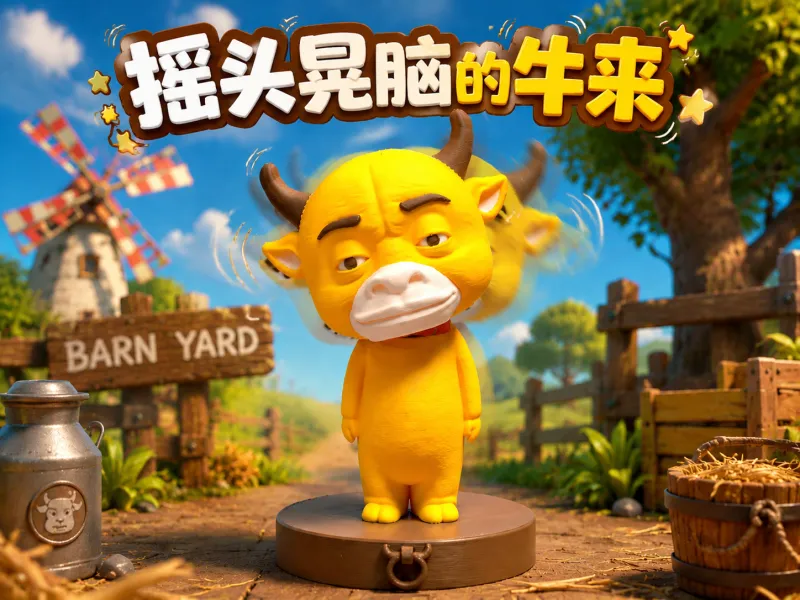 摇头晃脑的牛来