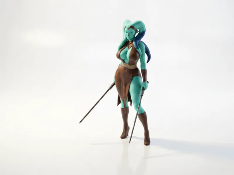 Darkside Aayla Secura Figurine Star Wars 3D Printable