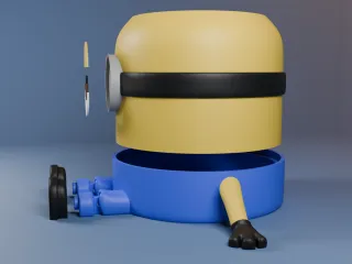 Minion planter, multicolored and in parts, flexi