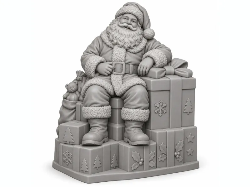 Santa on a Pile of Presents