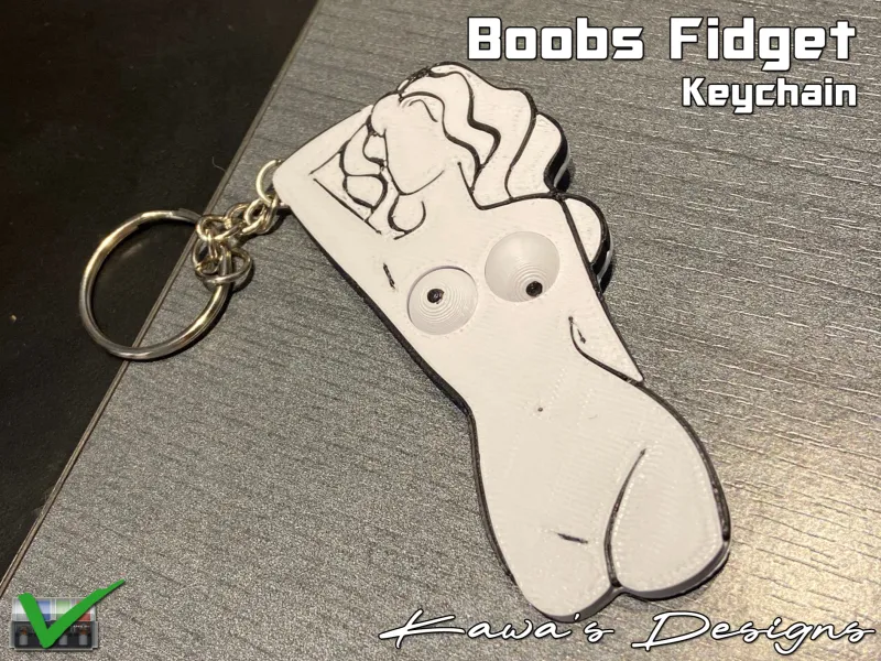 Boobs Fidget-Schlüsselanhänger
