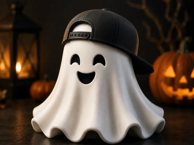 Cool Ghost with Cap – Cute Halloween Decoration