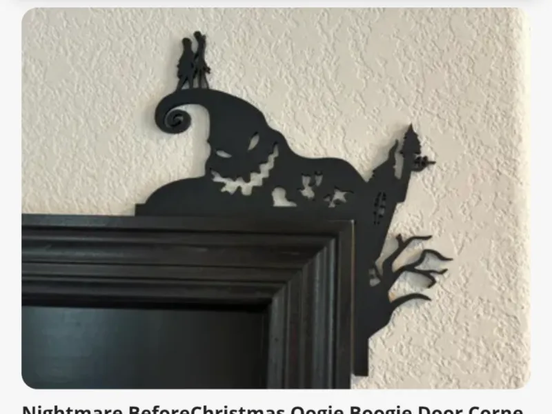 Nightmare before christmas door hanger