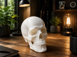 Realistic Human Skull – Detailed 3D Display Model