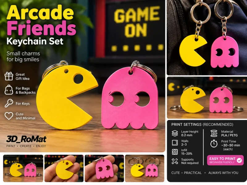 Arcade Vrienden — Sleutelhangerset