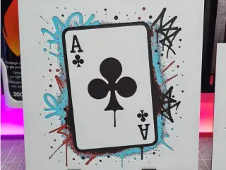 Graffiti Ace of Clubs – Hueforge – 4 Colors