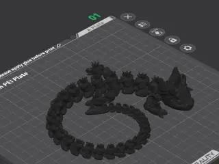Print in Place Articulated Unicorn Dragon