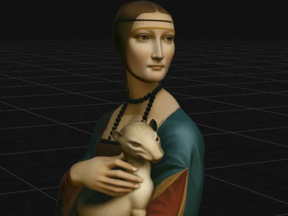 Lady with an Ermine Bust | Renaissance Masterpiece Sculpture