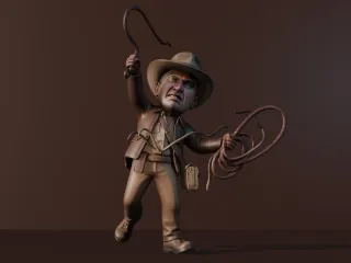 Indiana Jones "Adventure Whip" Statue - Premium Retro Movie