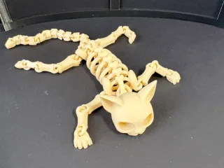 Cat Skeleton Flexi Toy Gothic Articulated Collectible