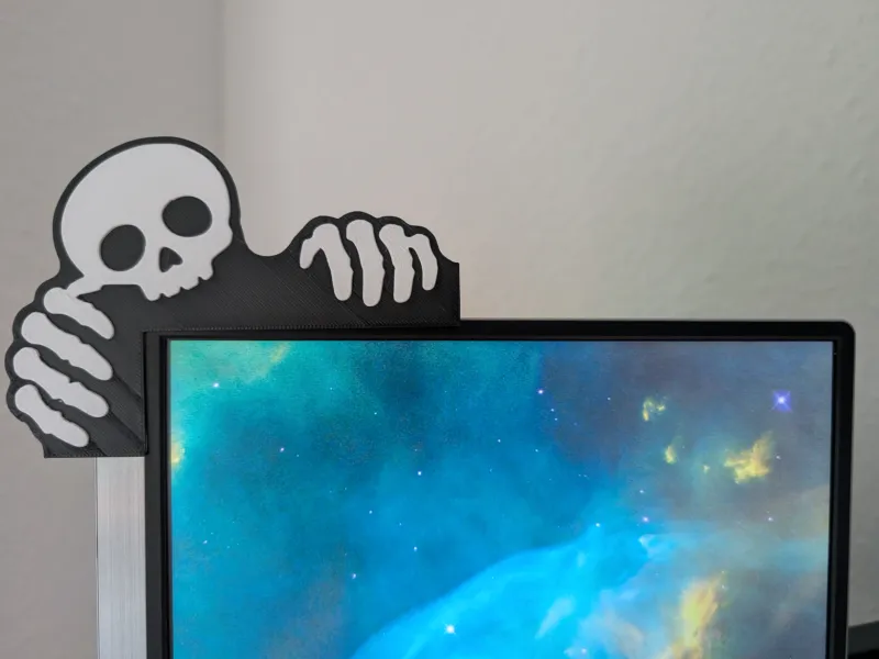 Décoration d'angle Squelette Espion 💀 Cadre de porte effrayant pour Halloween