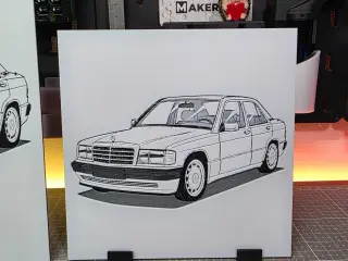 Mercedes Benz W201 - Hueforge - 3 Colors