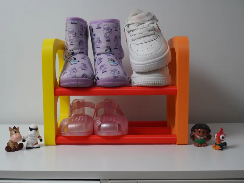 Toddler shoe rack