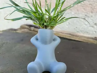 Stick figure as a flower pot