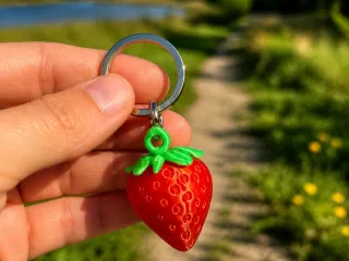 Strawberry Keychain – Cute Fruit Charm