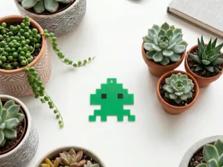 Space Invaders: 8-Bit Pixel Art Keychains