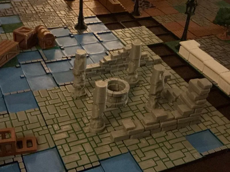 Stone fantasy well - DND terrain