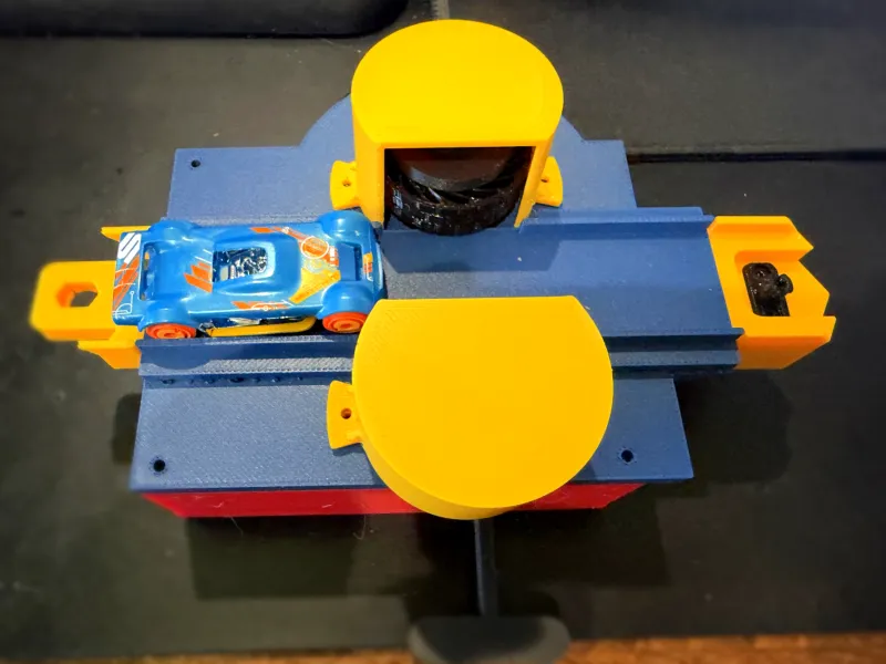🏁 Diecast Launcher — Pull-to-Launch Flywheel for 1:64 Cars