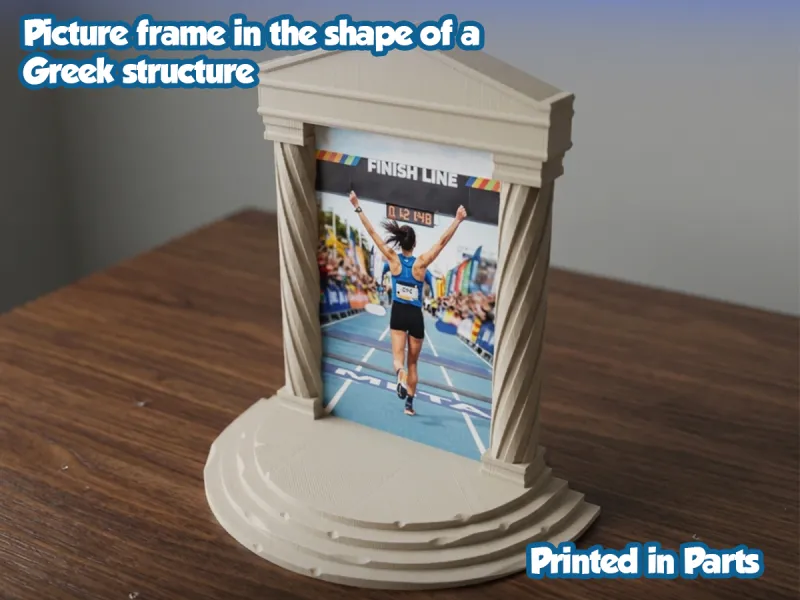 Picture frame in the shape of a Greek structure - Parts