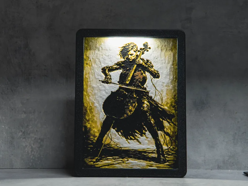 Cyber Cellist Illuminated Frame