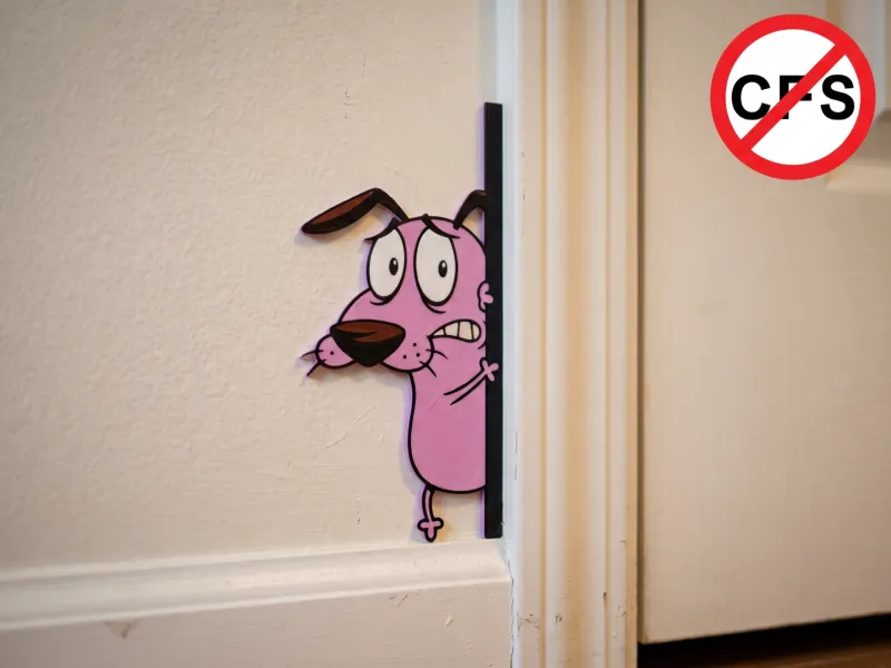Decorazione da parete - Coraggio il cane codardo (CFS / NO CFS)