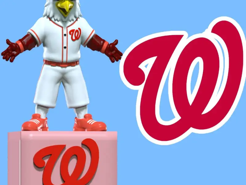 MLB - Washington nationals mascot statue - Screech - 3d prin