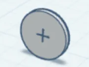 (Not For Consumption) CoinCell Battery - To Scale