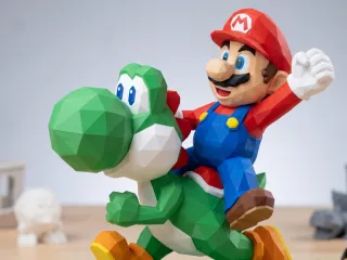 Mario and Yoshi low poly
