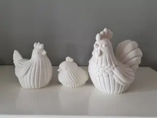 Pastel Rooster Trio