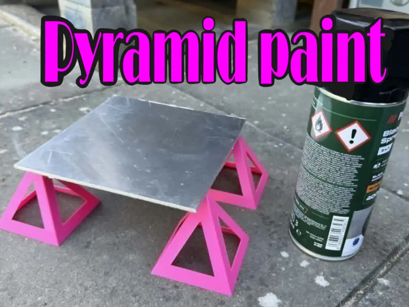 Pyramid as a base for painting, coating, spraying paint