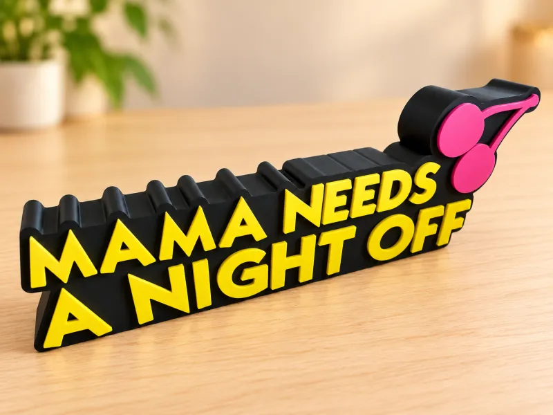Mama Needs A Night Off (Princess Donut) Desk sign