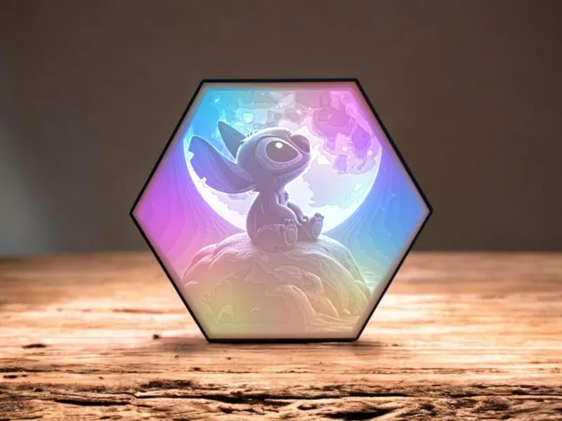 Hexagon Lamp LED RGB - Disney Stitch