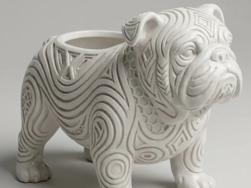 Bulldog,Hexa Design - Behälter - Blumentopf