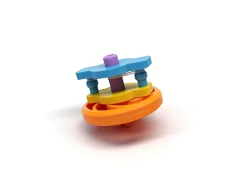 Retro Push-Launch Spinning Top