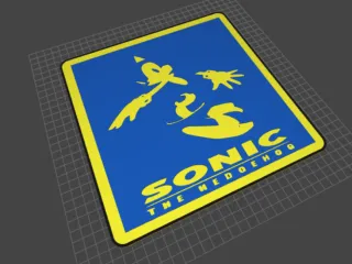3D Printed Sonic Poster For Wall Decoration !!!